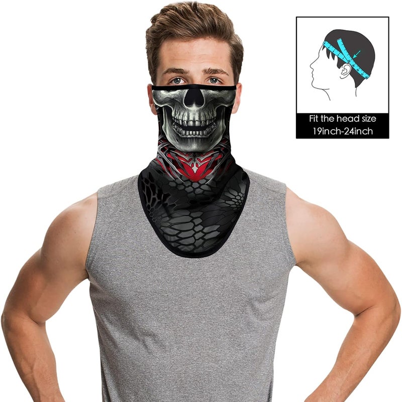 Obacle Bandana Face Mask with Ear Loops Neck Gaiter Face Mask Scarf Face Cover for Men Women - Image 5